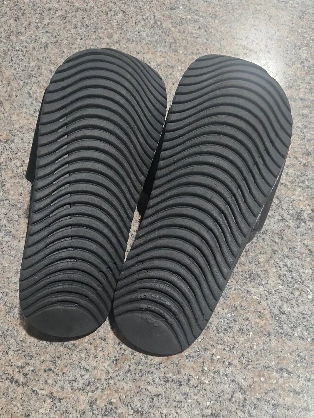 Nike Black and White Kids Slide Sandals Size 6Y
